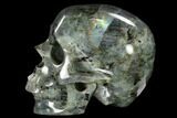 Realistic, Polished Labradorite Skull #116334-4